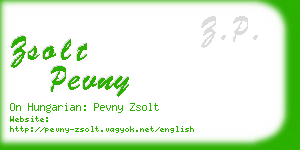 zsolt pevny business card